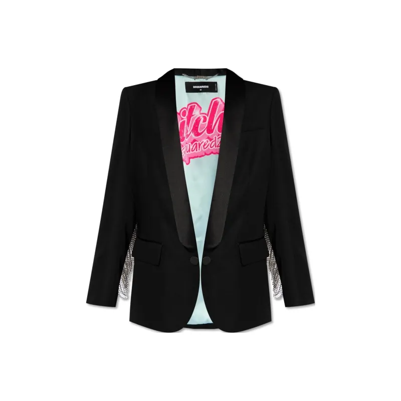DSQUARED 2 Fringed Oversized Blazer-0