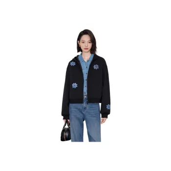 Initial Language x CHAHUASHILIANMING Cropped Coats Women's Black