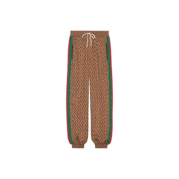 GUCCI Knitted Sports Pants Women's Umber