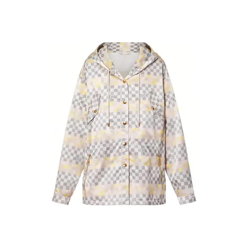 LOUIS VUITTON New Quarterly Products Of LV SS22 Parka Coats Women's Pink-0