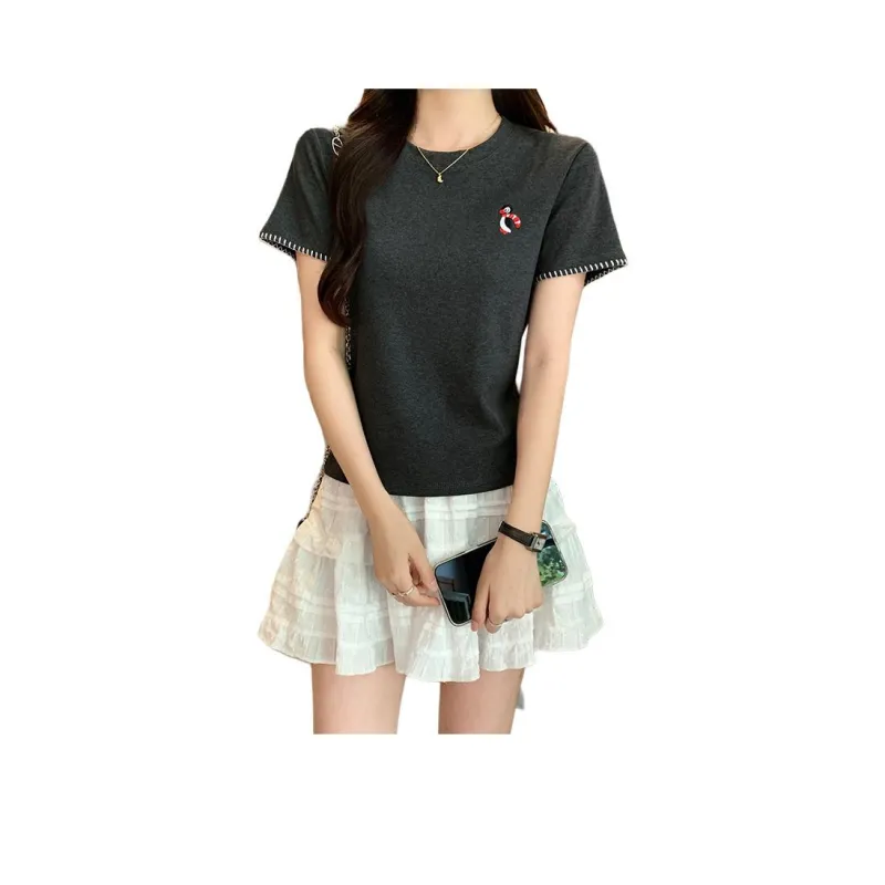Mu Xiao Xin Set in Sleeve T Shirt Women's-5