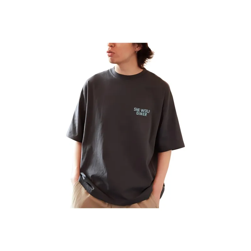 FREAK'S STORE x SHE WOLF DINER T Shirt Unisex Charcoal Gray-0