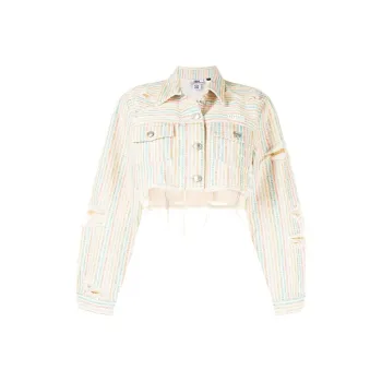 GCDS Cropped Coats Women's Ecru