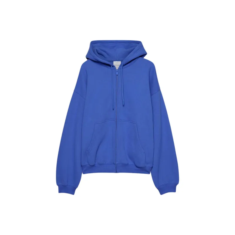 ARITZIA Sweatfleece Cozy Fleece Mega Drop Shoulder Zip Hoodie Sweatshirt Women's Jazz Blue-0