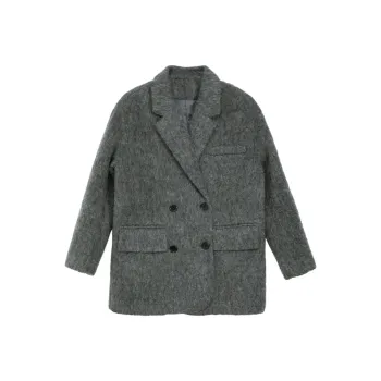 PAZZO Short Coats Women's Elegant Gray