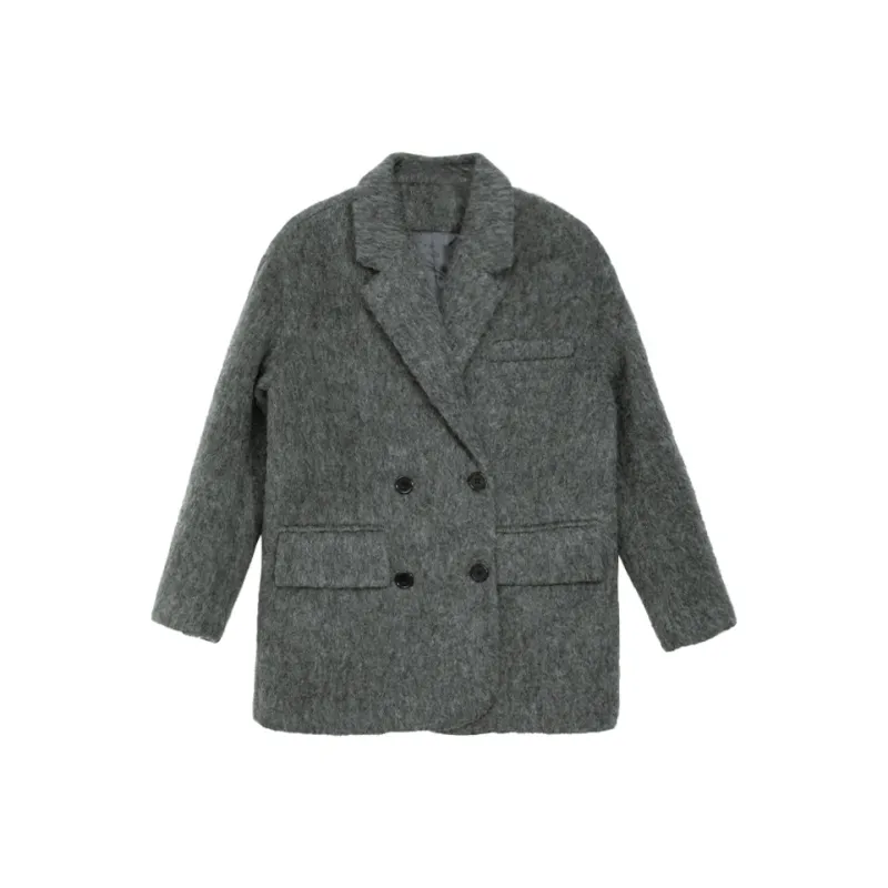 PAZZO Short Coats Women's Elegant Gray-0