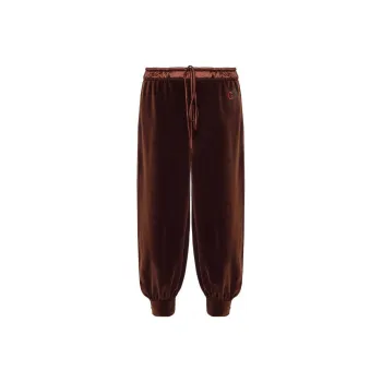 GUCCI Knitted Sports Pants Women's Brown
