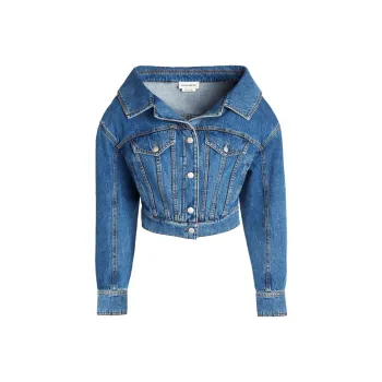 Alexander McQueen Cropped Denim Jacket