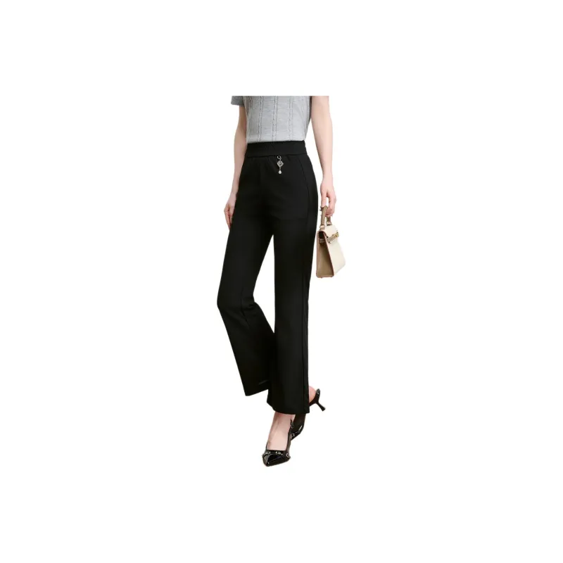 FENHONGMALI Casual Pants Women's Black-0