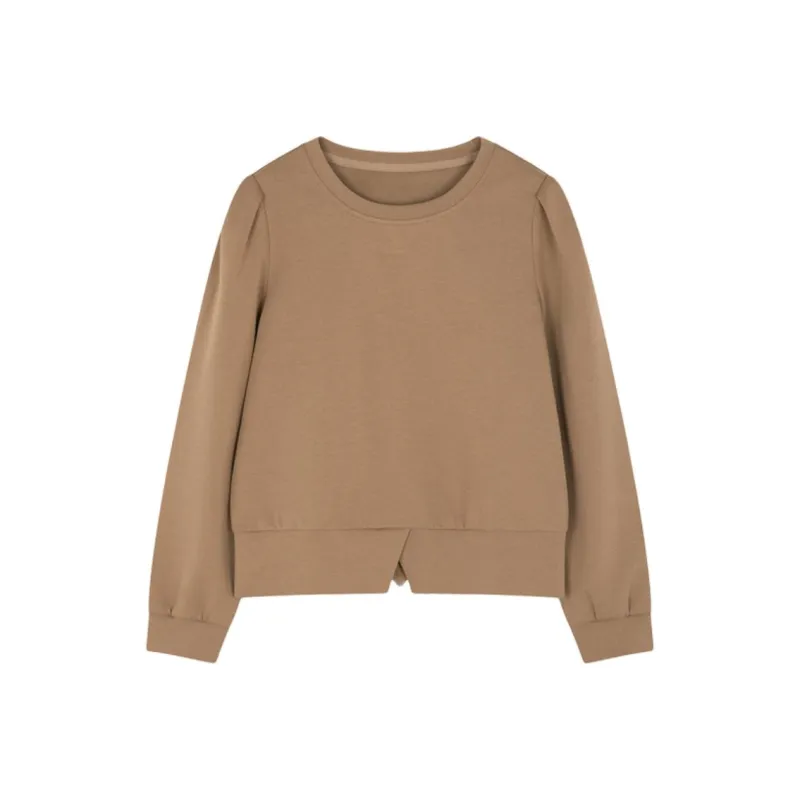 Mo Han Yi Mei Sweatshirt Women's Light Tea Brown-0