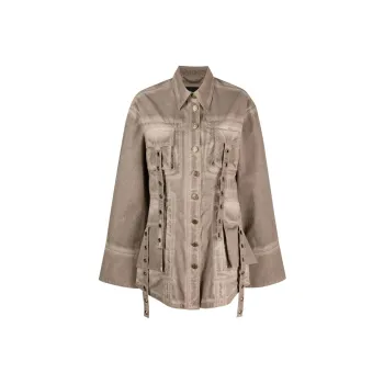 Blumarine Eyelet embellished Denim Jacket