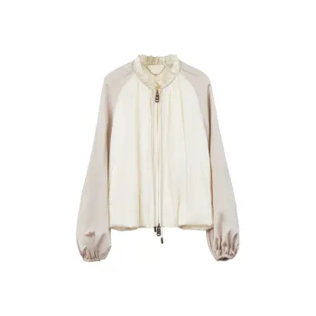 NancyCavally Cropped Coats Women's Beige & Gray