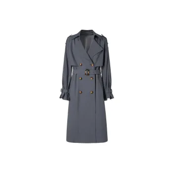 JZ. ANNAKRO Trench Coat Women's Dark Gray