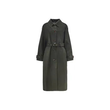 BARBOUR Showerproof Trench Coat Coats Women's Green