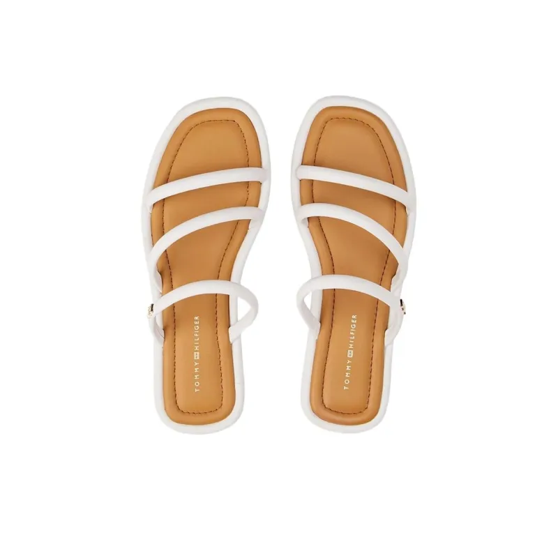 Tommy Hilfiger TH Monogram Rubber Sole Abrasion Resistant Slide Slippers Women's Beige-3