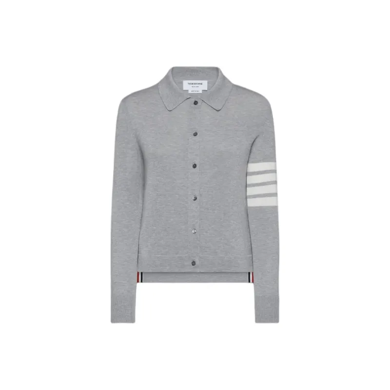 THOM BROWNE 4 Bar Stripe Knitted Polo Shirt-0