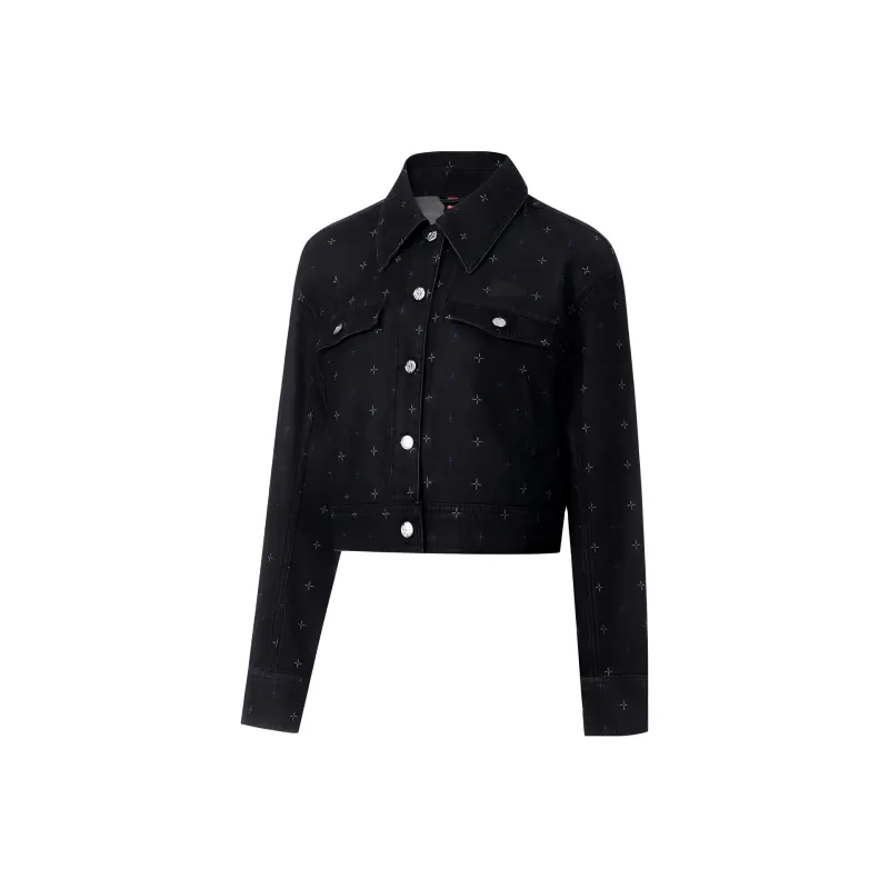 LiNing Denim Jacket Women's Black-0