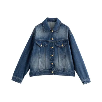 Initial Language Denim Jacket Women's