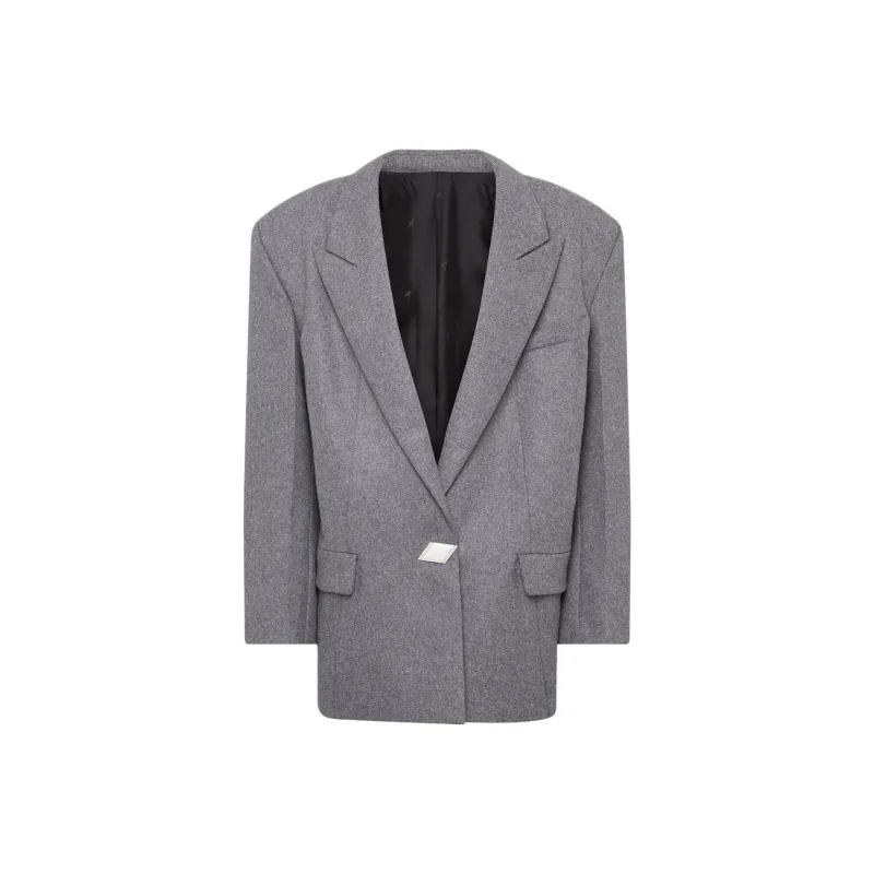 The Attico Single Breasted Oversized Blazer-0
