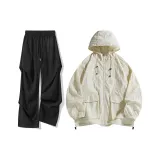 Black+Cream Apricot (Sun Protection Ice Silk Clothing Sets)