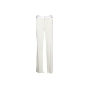 Stella McCartney Satin Waistband Slit Detailed Trousers