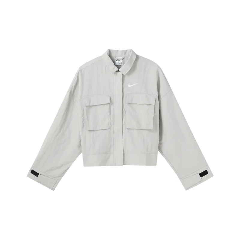 Nike Sportswear Essentials Series Cropped Coats Women's Limestone White-0