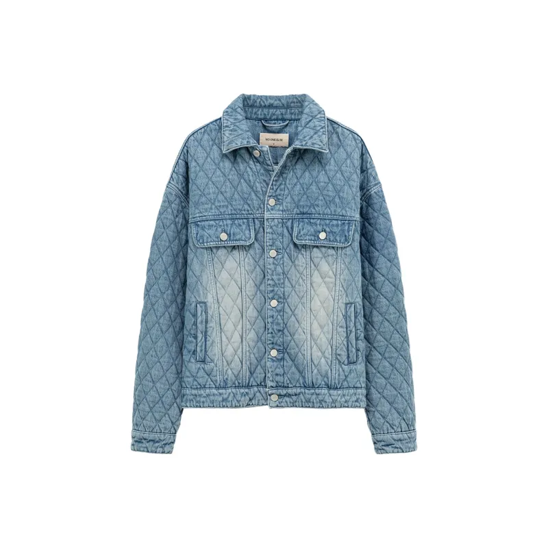 NO ONE ELSE Puffer Jackets Women's Denim Blue-0