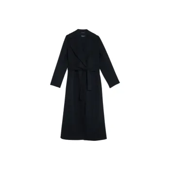 'S MAX MARA Poldo Collection Wool Coat With Belt Coat Women's Black