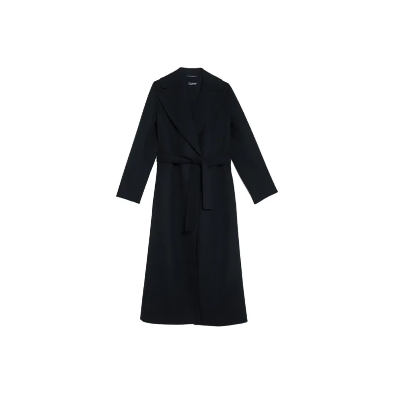 'S MAX MARA Poldo Collection Wool Coat With Belt Coat Women's Black-0