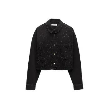 ZARA Denim Jacket Women's Black