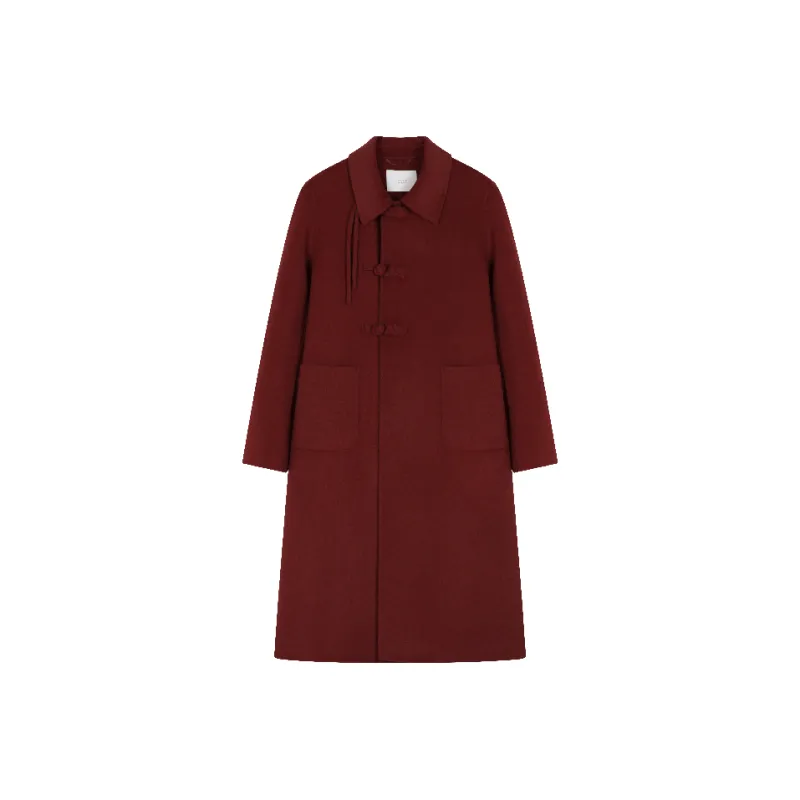 Mo Han Yi Mei Coat Women's Burgundy-0
