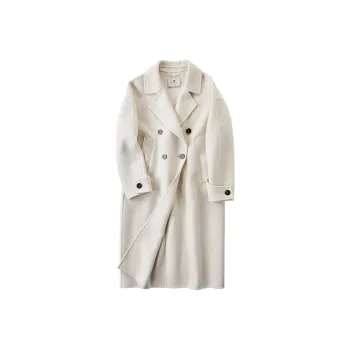 XIANGYING Coats Women's Beige