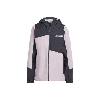 Adidas TERREX XPERIOR Water Resistant And Rainproof Windbreaker Jacket Women's Gray Purple