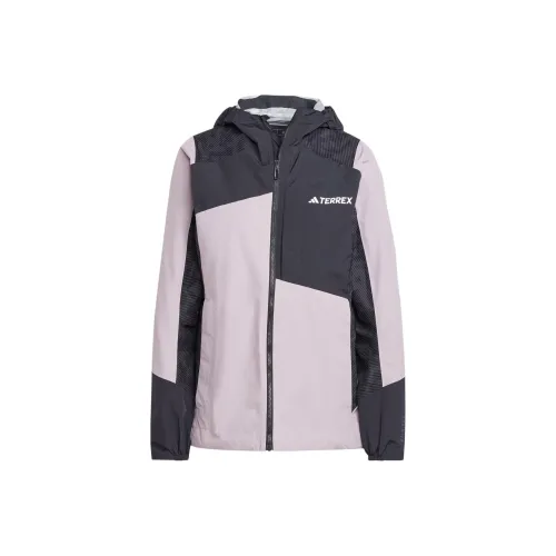 Adidas TERREX XPERIOR Water Resistant And Rainproof Windbreaker Jacket Women's Gray Purple