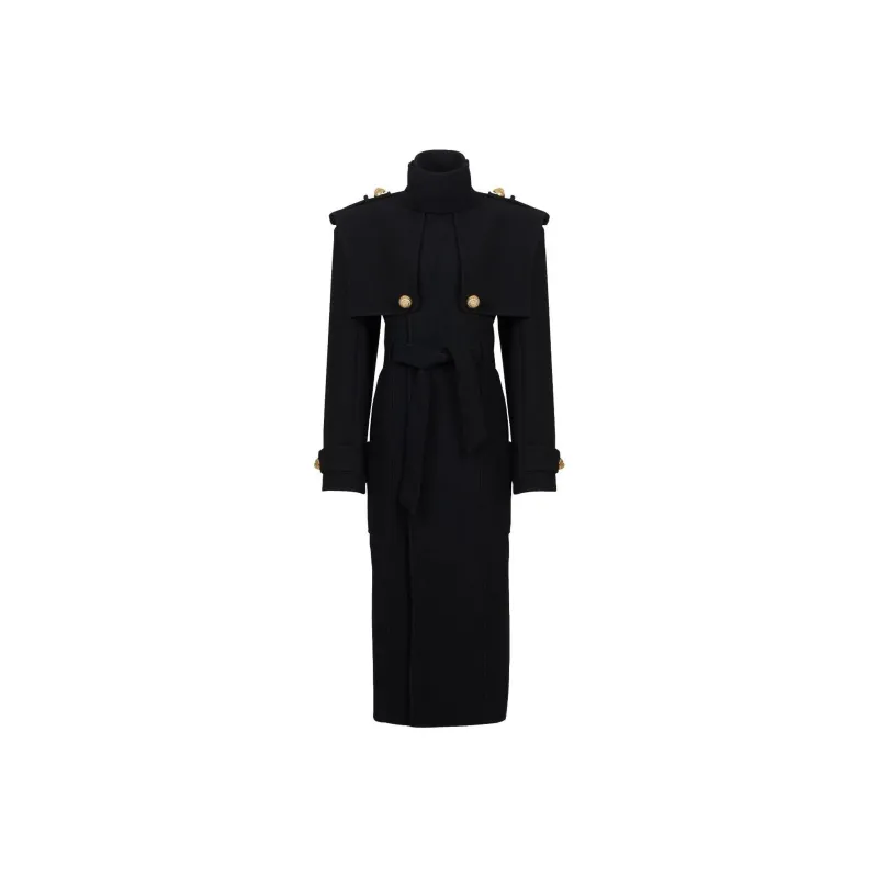 BALMAIN Decorative-buttons Trench Coat-0
