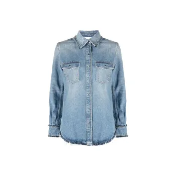 Chloé Frayed Edge Denim Shirt