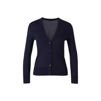 Givenchy Crochet V Neck Cardigan 'Dark Blue'