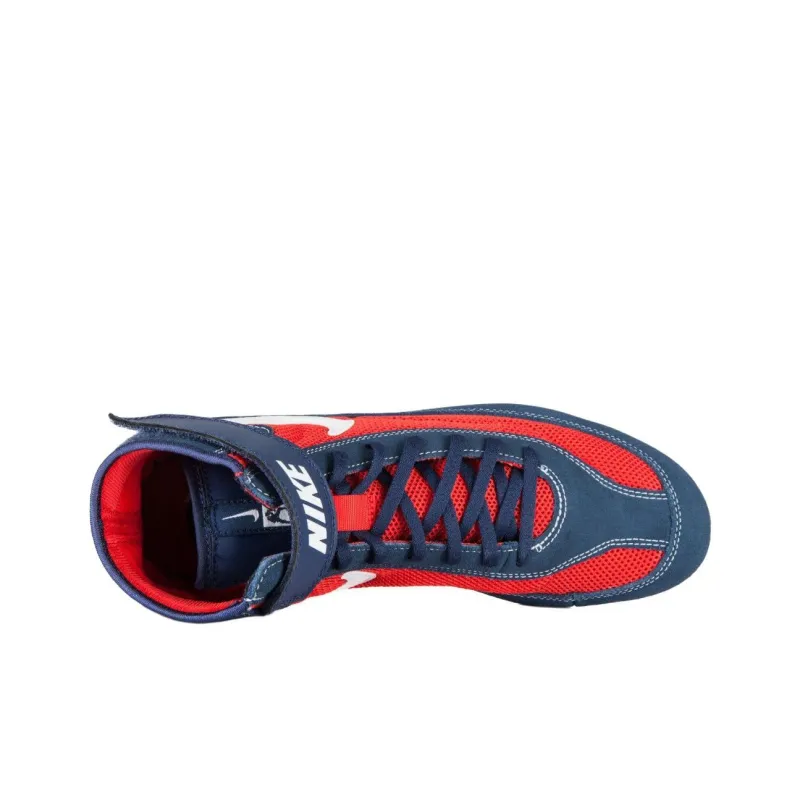 Nike SpeedSweep 7 Anti Slip Wear Resistant High Top Training Shoes Men's Blue Red White-2