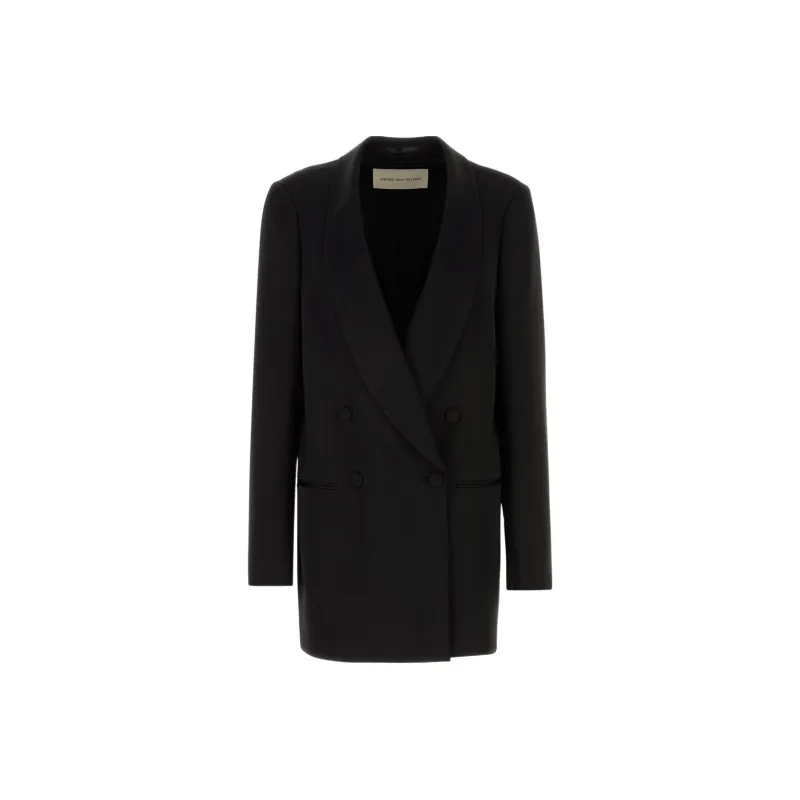 DRIES VAN NOTEN Double Breasted Mid Length Jacket-0