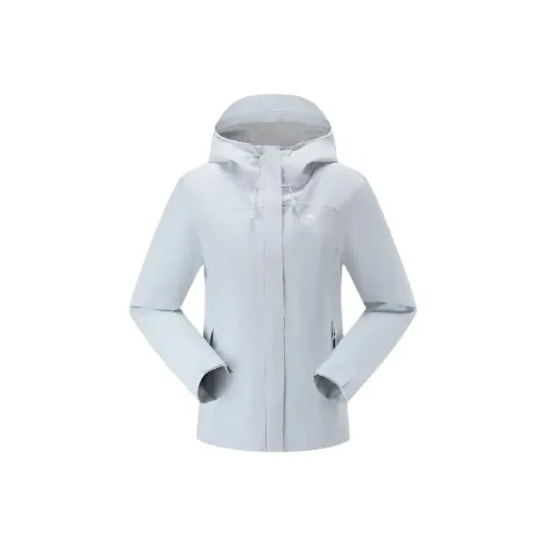 DECATHLON Hiking, Ice Climbing, And Rock Climbing Waterproof And Rainproof Windbreaker Jacket Women's Cloud Yarn Blue