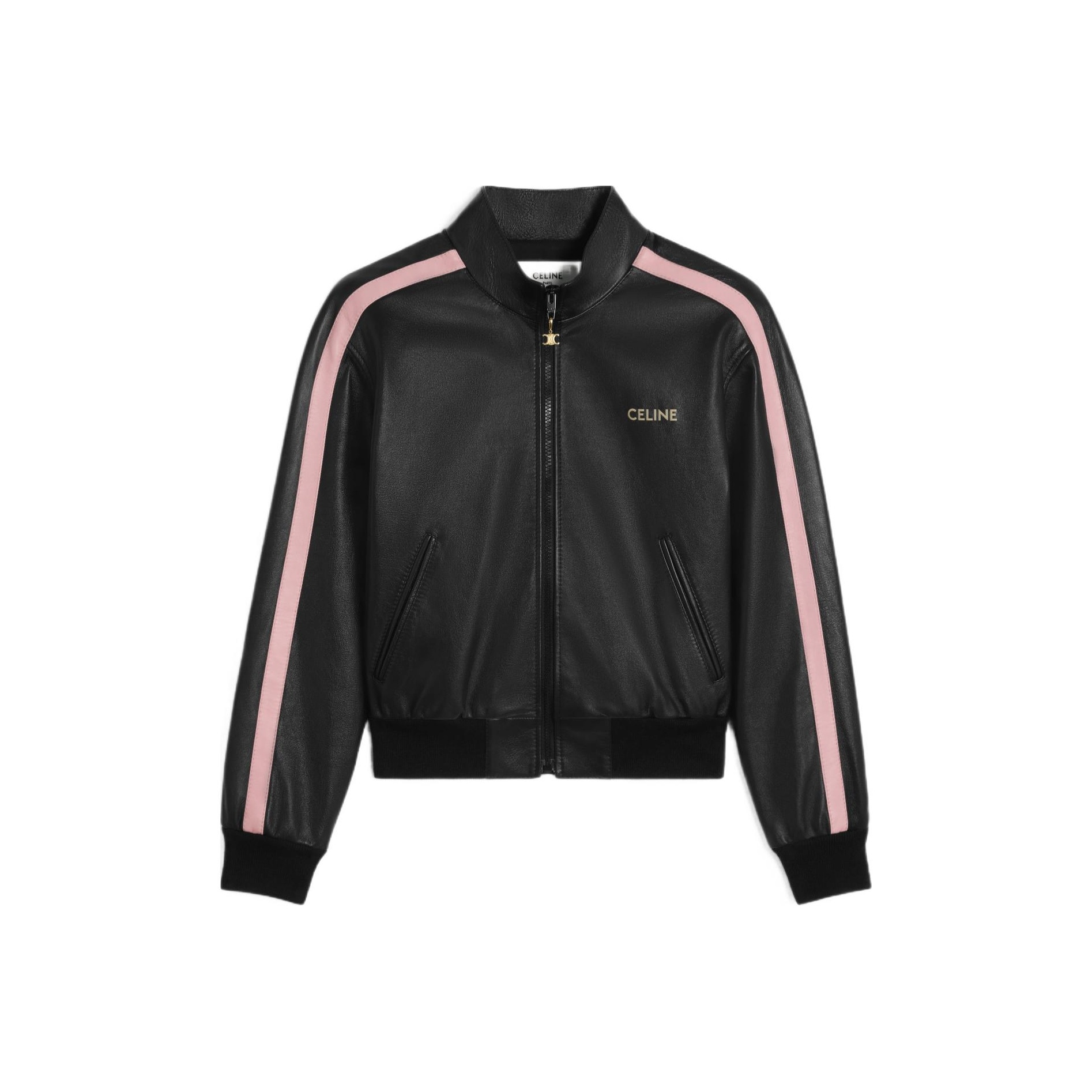 CELINE Logo Detailed Zip-Up Jacket - POIZON