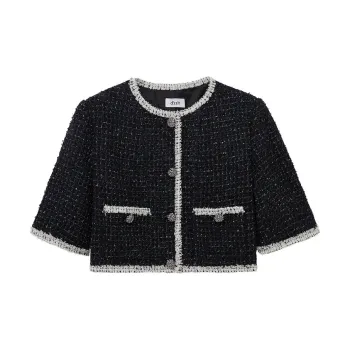 D'zzit Cropped Coat Women's Dark Blue