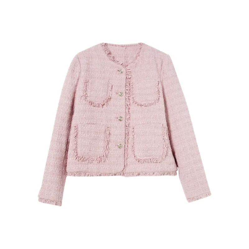 WESTLINK Cropped Coat Women's Pink-0