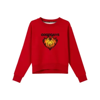 Flowers In Water Sweatshirt Women's Red
