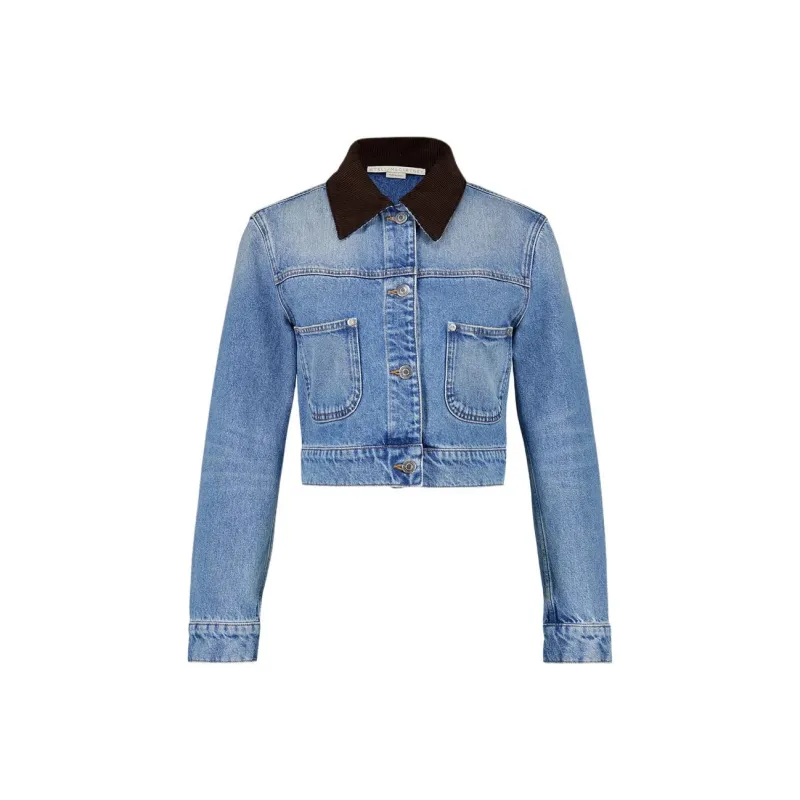 Stella McCartney Giacca Cropped Denim Jacket-0