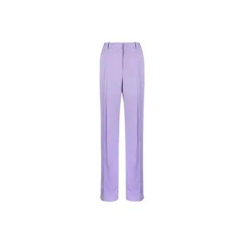 VERSACE Pleated Wide Leg Pants Purple