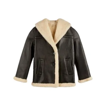 COACH FW23 Leather Jacket Women's Black