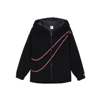 Nike Dragon New Year's Collection SPORTSWEAR Velvet feel Coat Women's Black