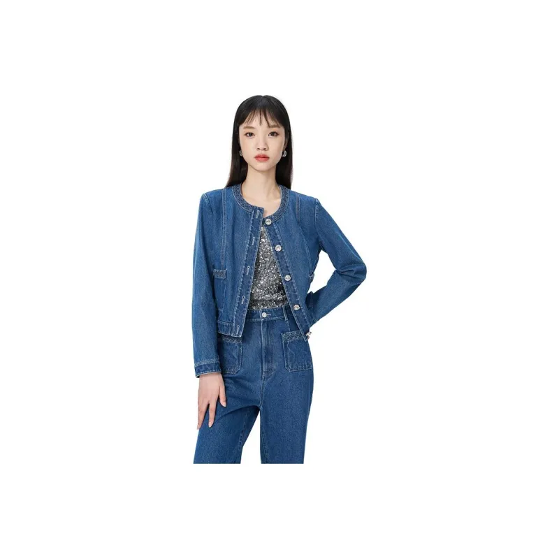 Caroline FW24 Denim Jacket Women's Blue-0