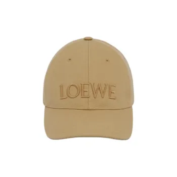LOEWE Cotton, Leather Baseball Caps Women's Beige